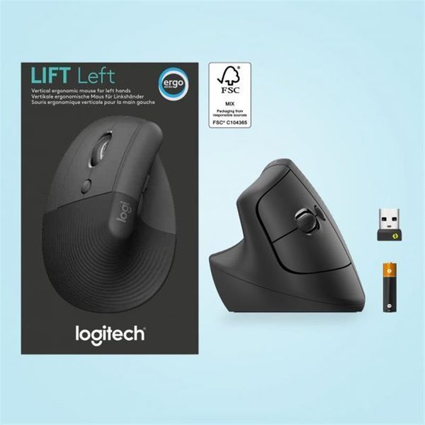 Миша бездротова Logitech Lift Left Vertical Ergonomic (910-006495) Graphite USB 453983 фото