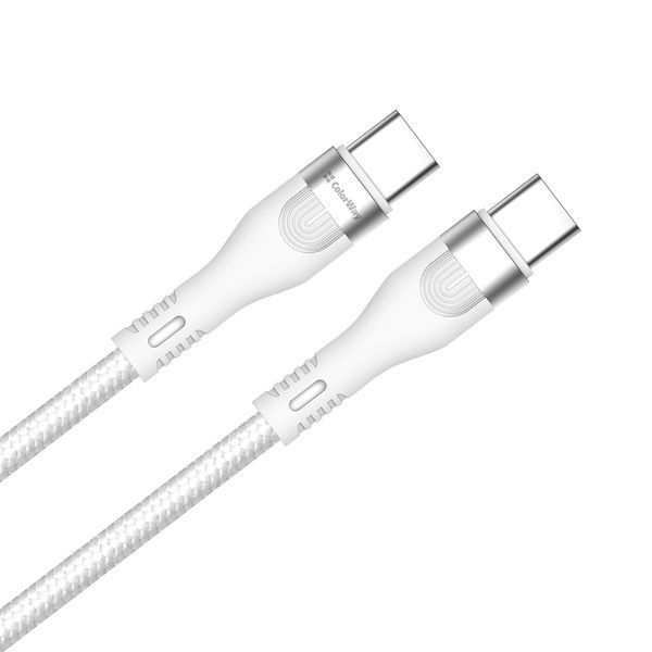 Кабель ColorWay USB Type-C + USB Type-C (M/M), 5.0 А, 1 м, White (CW-CBPDCC065-WT) 525068 фото