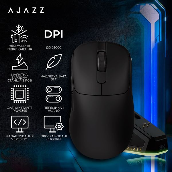 Миша бездротова Ajazz AJ179Pro Black (AJ179-PRO-B) 567120 фото
