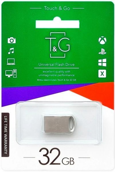 Флеш-накопичувач USB 32GB T&G 105 Metal Series Silver (TG105-32G) 305209 фото