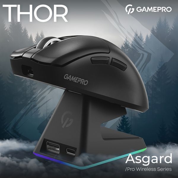 Миша бездротова GamePro Asgard Thor Black (GM023B) 561439 фото