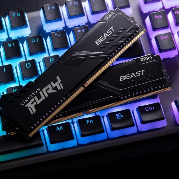 Модуль пам`ятi DDR4 16GB/3200 Kingston Fury Beast Black (KF432C16BB/16) 363780 фото