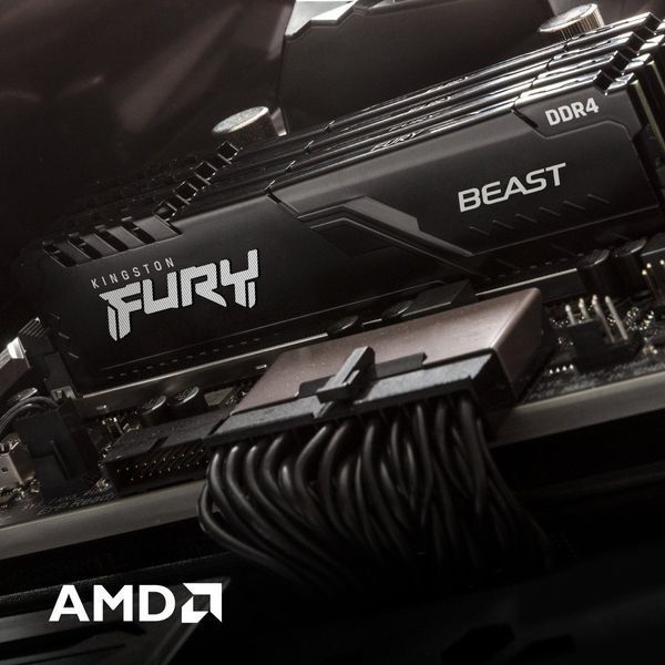 Модуль пам`ятi DDR4 16GB/3200 Kingston Fury Beast Black (KF432C16BB/16) 363780 фото