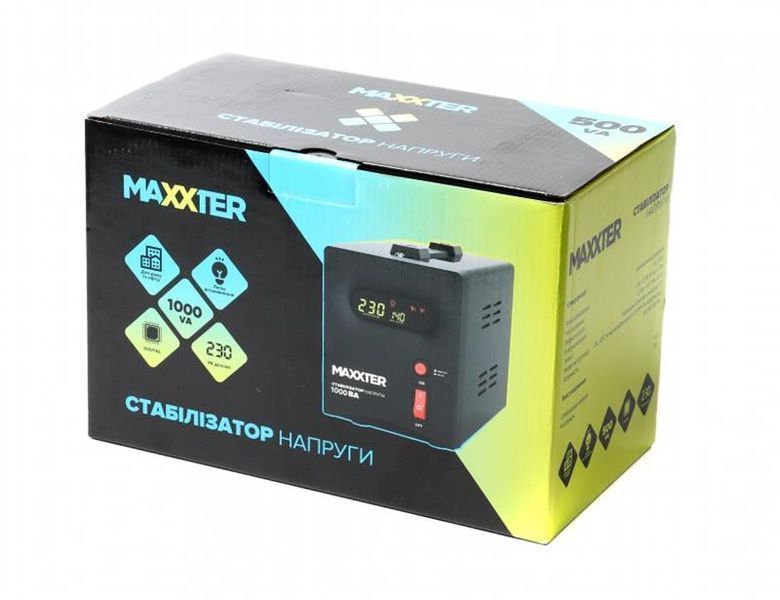 Стабілізатор Maxxter MX-AVR-S1000-01 1000VA 245957 фото