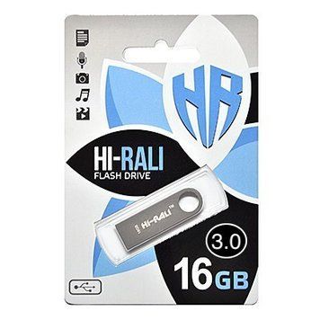 Флеш-накопичувач USB3.0 16GB Hi-Rali Shuttle Series Silver (HI-16GB3SHSL) 304948 фото