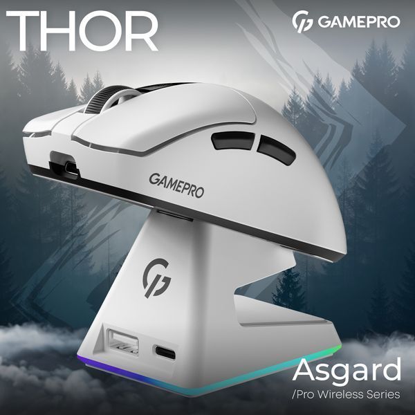 Миша бездротова GamePro Asgard Thor White (GM023W) 561443 фото