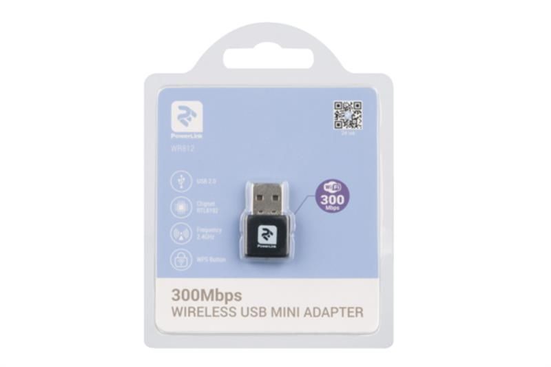 Бездротовий адаптер 2E PowerLink WR812 (N300, USB 2.0) (2E-WR812) 377514 фото
