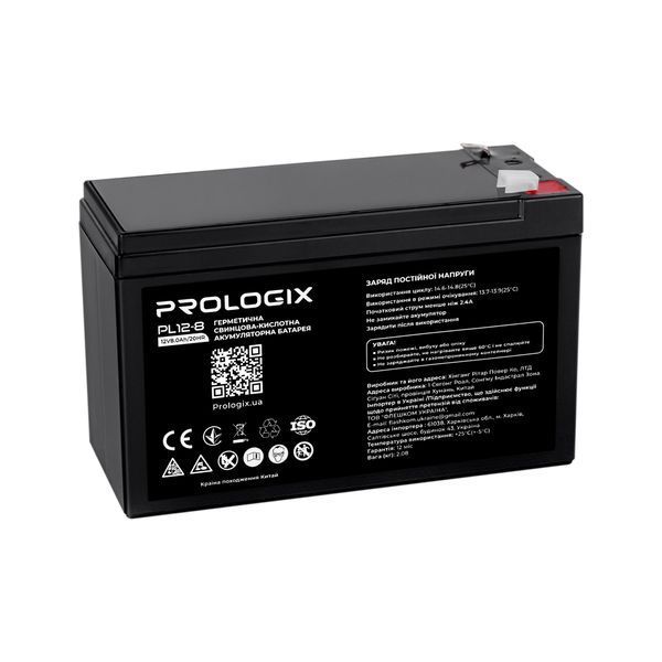 Акумуляторна батарея Prologix 12V 8AH (PL12-8) AGM 513918 фото