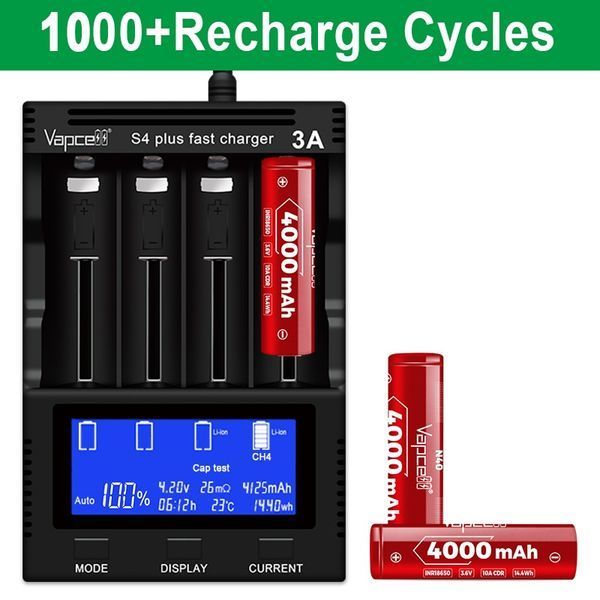 Акумулятор Vapcell 18650 N40 Li-Ion 4000mAh 1шт 538207 фото