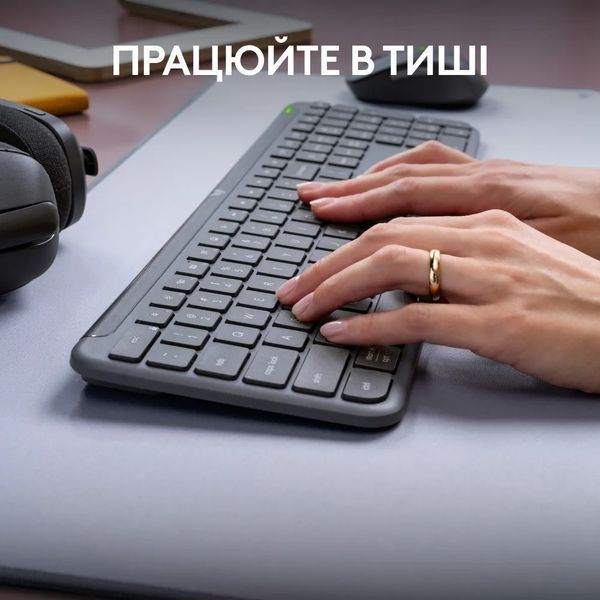 Комплект (клавіатура, миша) бездротовий Logitech Signature Slim Combo MK950 for Business Graphite (920-012508) 512459 фото
