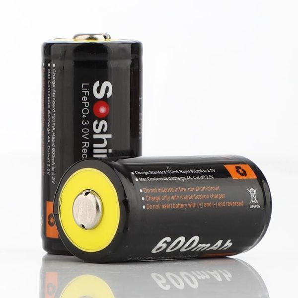 Акумулятор Soshine CR123A/16340 600mAh 1шт 481628 фото