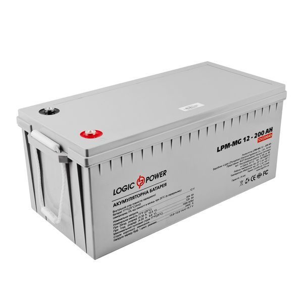 Акумуляторна батарея LogicPower 12V 200AH (LPM-MG 12 - 200 AH) AGM мультигель 261486 фото