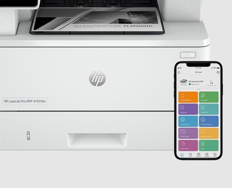 Багатофункційний пристрій А4 HP LaserJet Pro 4103fdn (2Z628A) 459385 фото
