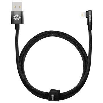 Кабель Baseus MVP 2 USB - Lightning (M/M), 2.4A, 1 м Black (CAVP000001) 547510 фото