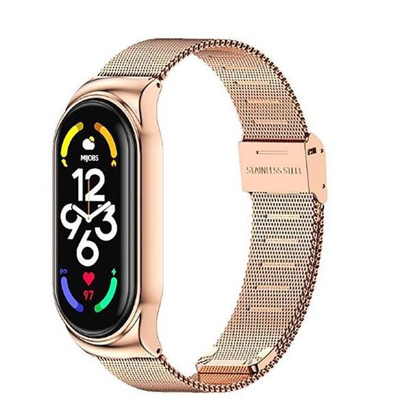 Ремінець BeCover Metal для Xiaomi Mi Smart Band 7 Rose Gold (707496) 425495 фото