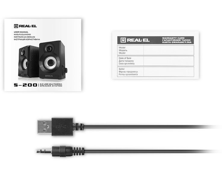 Акустична система REAL-EL S-200 Black 458532 фото