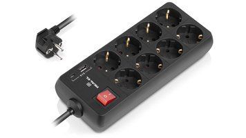 Фільтр живлення REAL-EL RS-Protect 805 3м Black (EL122300043) 551374 фото