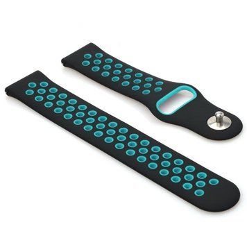 Ремінець BeCover Nike Style для Xiaomi Amazfit Bip/Bip Lite/Bip S Lite/GTR 42mm/GTS/TicWatch S2/TicWatch E Black-Blue (705701) 348678 фото