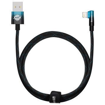 Кабель Baseus MVP 2 USB - Lightning (M/M), 2.4A, 1 м Black/Blue (CAVP000021) 547512 фото