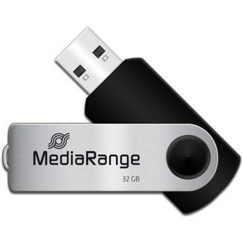 Флеш-накопичувач USB2.0 32GB MediaRange Black/Silver (MR911) 478930 фото