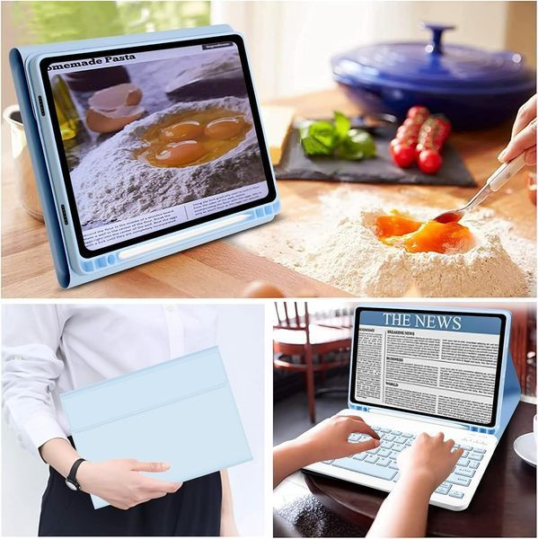 Чохол з бездротовою клавіатурою BeCover для Samsung Galaxy Tab A9 SM-X115 Light Blue (712358) 552289 фото