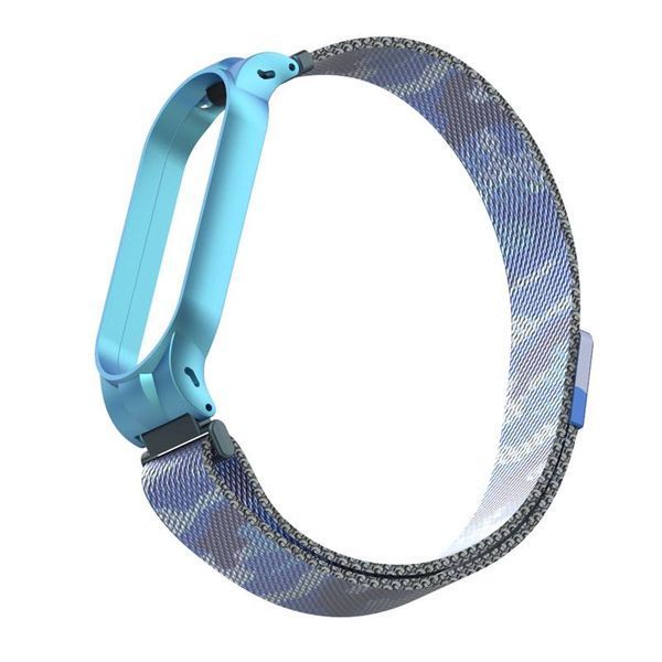 Ремінець Armorstandart Milanese Magnetic Band для Xiaomi Mi Band 5/Mi Band 6 Khaki Blue (ARM56856) 312148 фото