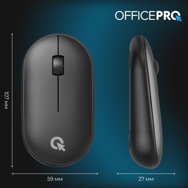 Миша бездротова OfficePro M185B Silent Click Wireless Black 530571 фото