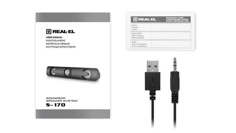 Акустична система REAL-EL S-170 Black 486188 фото