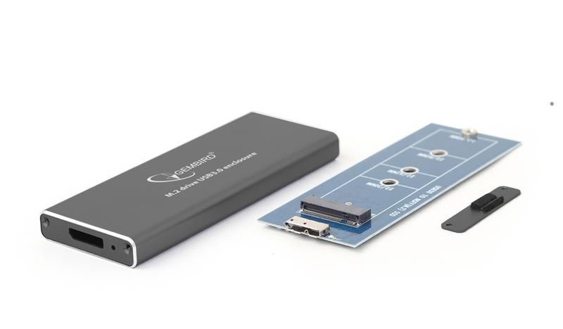 Зовнішня кишеня Gembird для підключення SSD M.2, USB 3.0, алюміній, Black (EE2280-U3C-01) 295078 фото