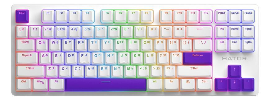 Набір кейкапів Hator PBT Keycaps Autograph Edition Vivid Lilac (HTS-716) 527779 фото