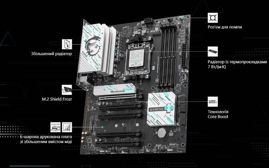 Материнська плата MSI B840 Gaming Plus WiFi Socket AM5 538979 фото