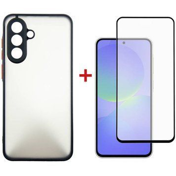 Чохол-накладка Dengos для Samsung Galaxy A36 SM-A366 Black Full Glue (DG-KM-145) + захисне скло 563908 фото
