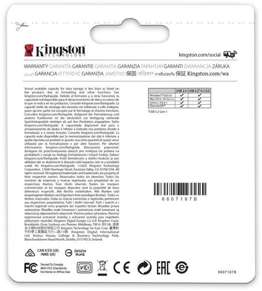 Флеш-накопичувач USB3.2 64GB Kingston DataTraveler Micro (DTMC3G2/64GB) 409986 фото
