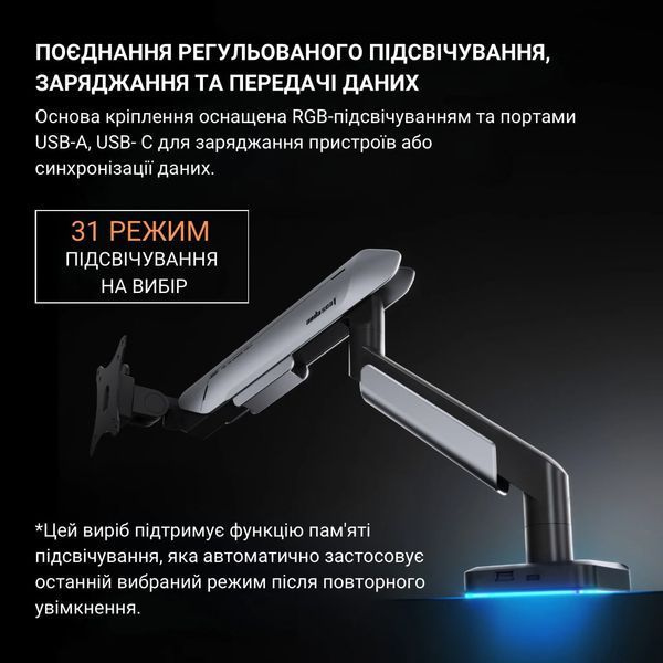 Кронштейн Anda Seat Stealth Pro II RGB 17"-42" Black (AD-W-A9X-1S-BB) (VESA100х100) 538410 фото