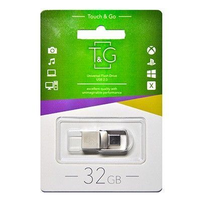 Флеш-накопичувач USB3.0 32GB Type-C T&G 104 Metal Series Silver (TG104TC-32G3) 325305 фото