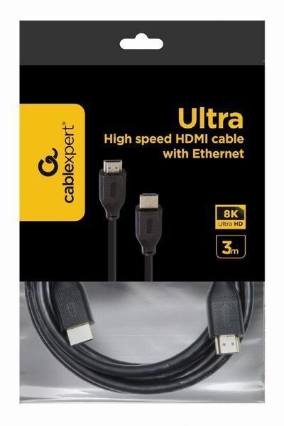 Кабель Cablexpert HDMI - HDMI V 2.1 (M/M), 3 м, чорний (CC-HDMI8K-3M) пакет 358095 фото