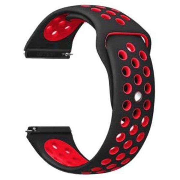 Ремінець BeCover Nike Style для Xiaomi Amazfit Bip/Bip Lite/Bip S Lite/GTR 42mm/GTS/TicWatch S2/TicWatch E Black-Red (705704) 348680 фото