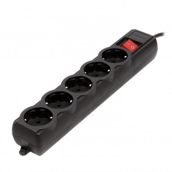 Фільтр живлення Gembird Pro (SPG5-G-15B-PRO) 5 розеток, 4.5м, чорний 449513 фото
