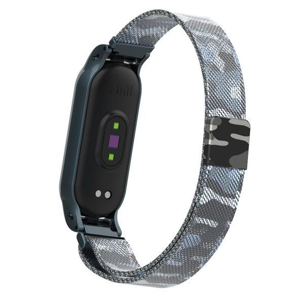 Ремінець Armorstandart Milanese Magnetic Band для Xiaomi Mi Band 5/Mi Band 6 Khaki White (ARM56857) 312150 фото