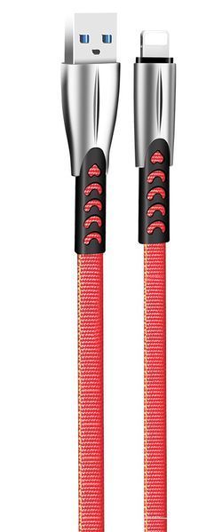 Кабель ColorWay USB - Lightning (M/M), 2.4 А, 1 м, Red (CW-CBUL010-RD) 305886 фото