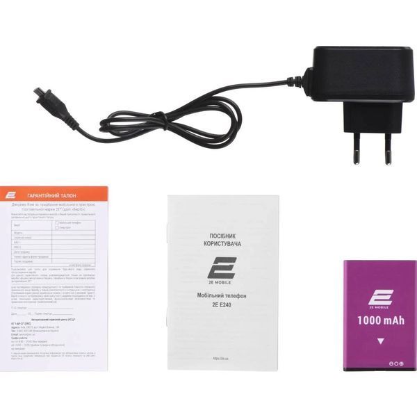 Мобiльний телефон 2E E240 2022 Dual Sim Black (688130245159) 451677 фото