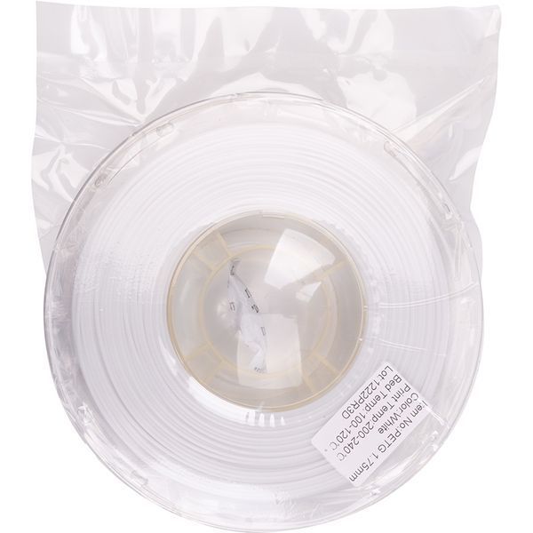 PETG-пластик PowerPlant Filament для 3D-принтера 1.75 мм 1 кг, білий (PT812929) 546280 фото