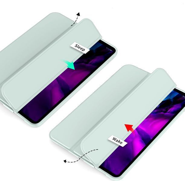 Чохол-книжка BeCover Tri Fold Soft TPU Silicone для Apple iPad Pro 11" M4 2024 Light Green (711747) 558409 фото