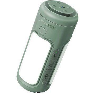 Ліхтарик кемпінговий Promate з Bluetooth колонкою та вбудованим повербанком на 6000 мАг Green (campmate-4) 558112 фото
