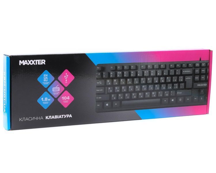 Клавiатура Maxxter KBM-U01-UA Black 463106 фото