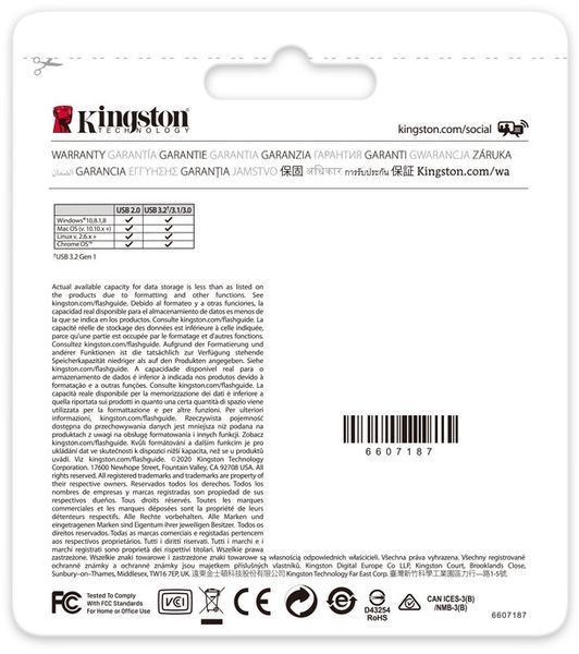 Флеш-накопичувач USB3.2 128GB Kingston DataTraveler Exodia M Black/Red (DTXM/128GB) 407058 фото