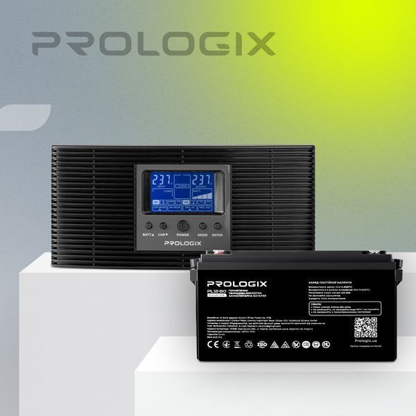 Комплект резервного живлення Prologix 800 (PLP800XL) + АКБ PL12-80, AGM 530399 фото