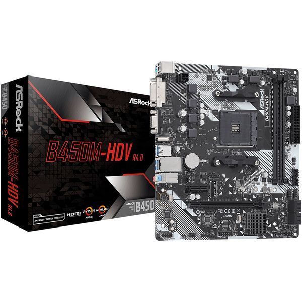 Материнська плата ASRock B450M-HDV R4.0 Socket AM4 256242 фото