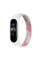 Ремінець BeCover Elastic Nylon Style для Xiaomi Mi Smart Band 5/Mi Smart Band 6 Size M Pink/White (706153)