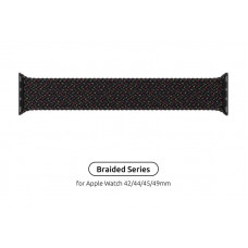 Ремінець Armorstandart Braided Solo Loop для Apple Watch 42mm/44mm/45mm/49mm Black Unity Size 8 (160 mm) (ARM64908)